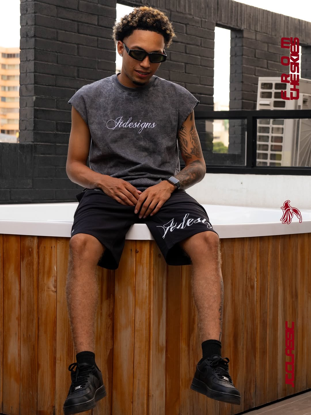 CONJUNTO JTCLASSIC CON CAMISETA MANGA SISA PRELAVADA