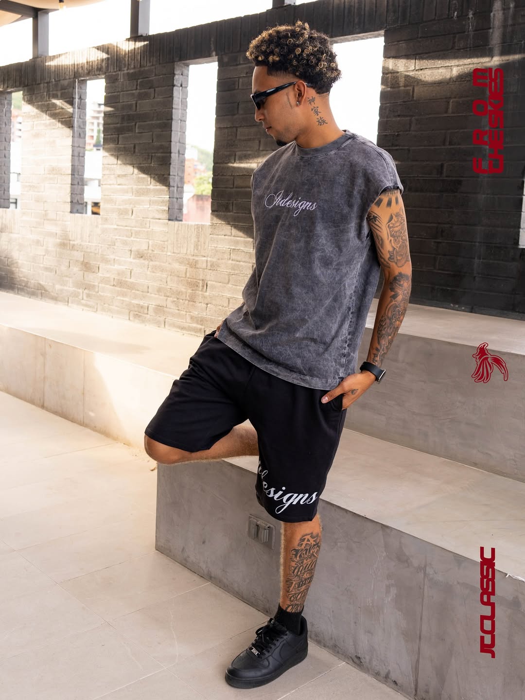 CONJUNTO JTCLASSIC CON CAMISETA MANGA SISA PRELAVADA