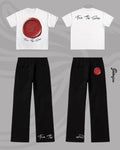 CONJUNTO JT PRYSMA FROM THE SKIES BLANCO Y NEGRO CON ROJO Y BLANCO